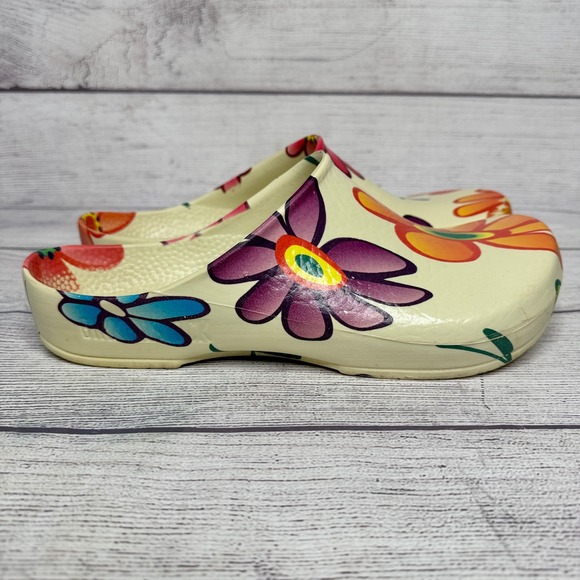 Birkenstock Shoes - Birkenstock Clogs Size 41 Floral Print Slip On Comfort Shoes EU 41 US 10-10.5
